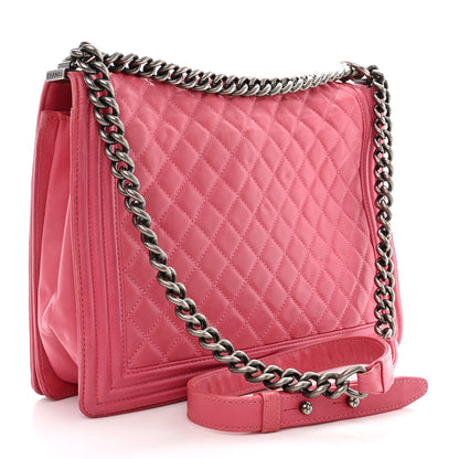 Chanel Calfskin Quilted Large Boy Flap Pink 3 of 11