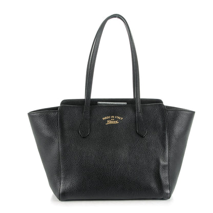 Gucci Pebbled Calfskin Small Swing Tote Black 1 of 8