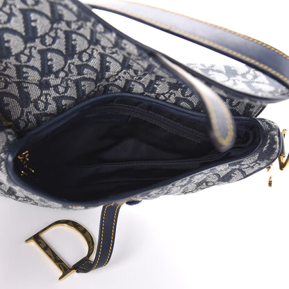 Christian Dior Monogram Saddle Bag Blue 5 of 9