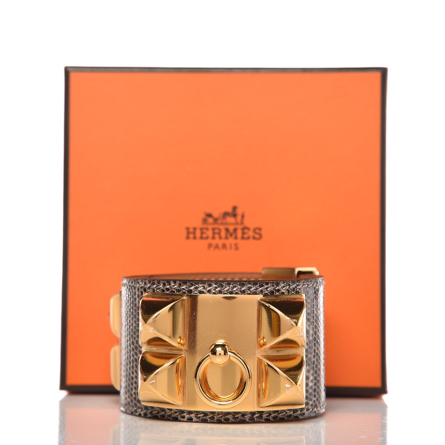 Hermes Lizard Collier De Chien CDC Bracelet S Ombre 7 of 7