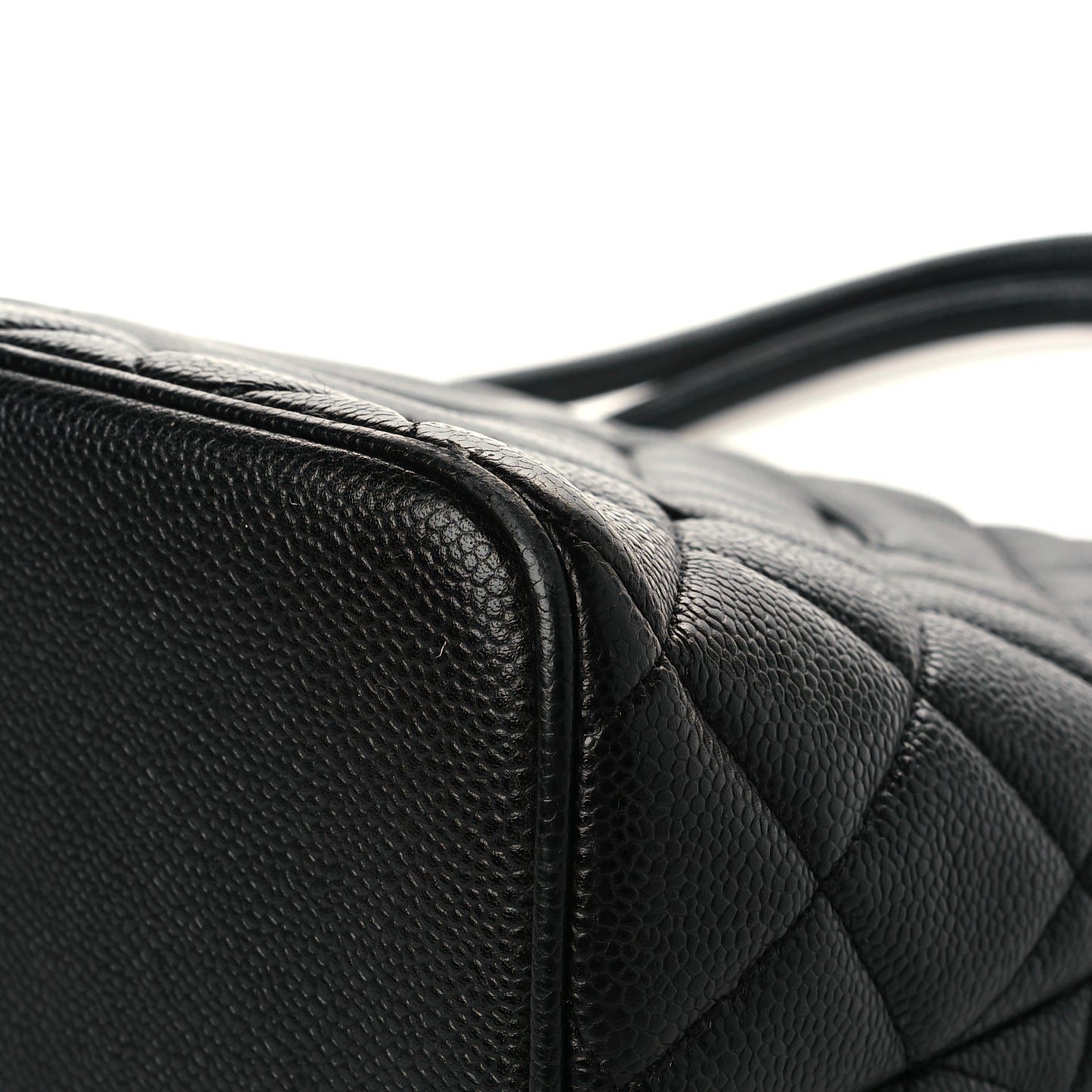 Caviar Quilted Medallion Tote Black