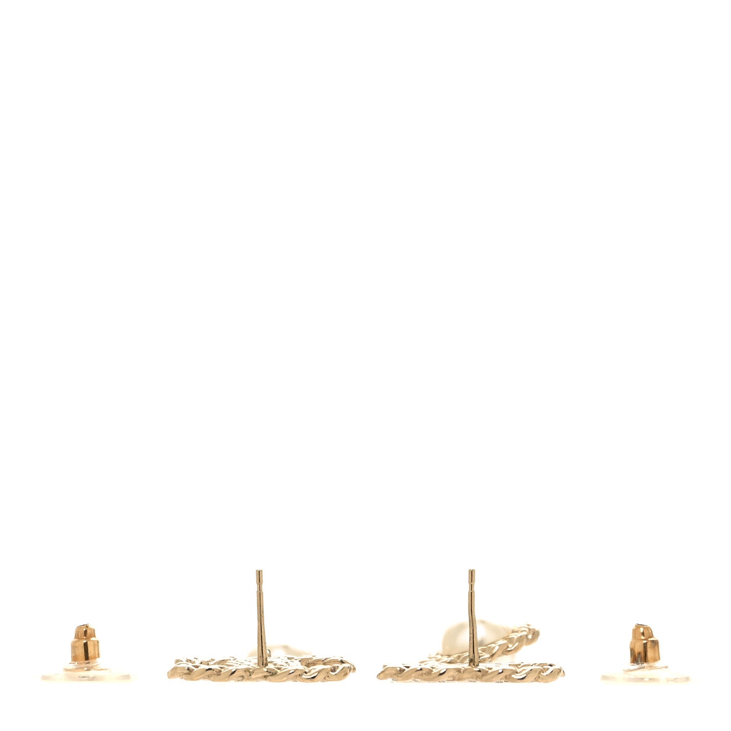 Chanel Crystal Pearl Pearls Coronation CC Drop Clip On Earrings Gold 3 of 4