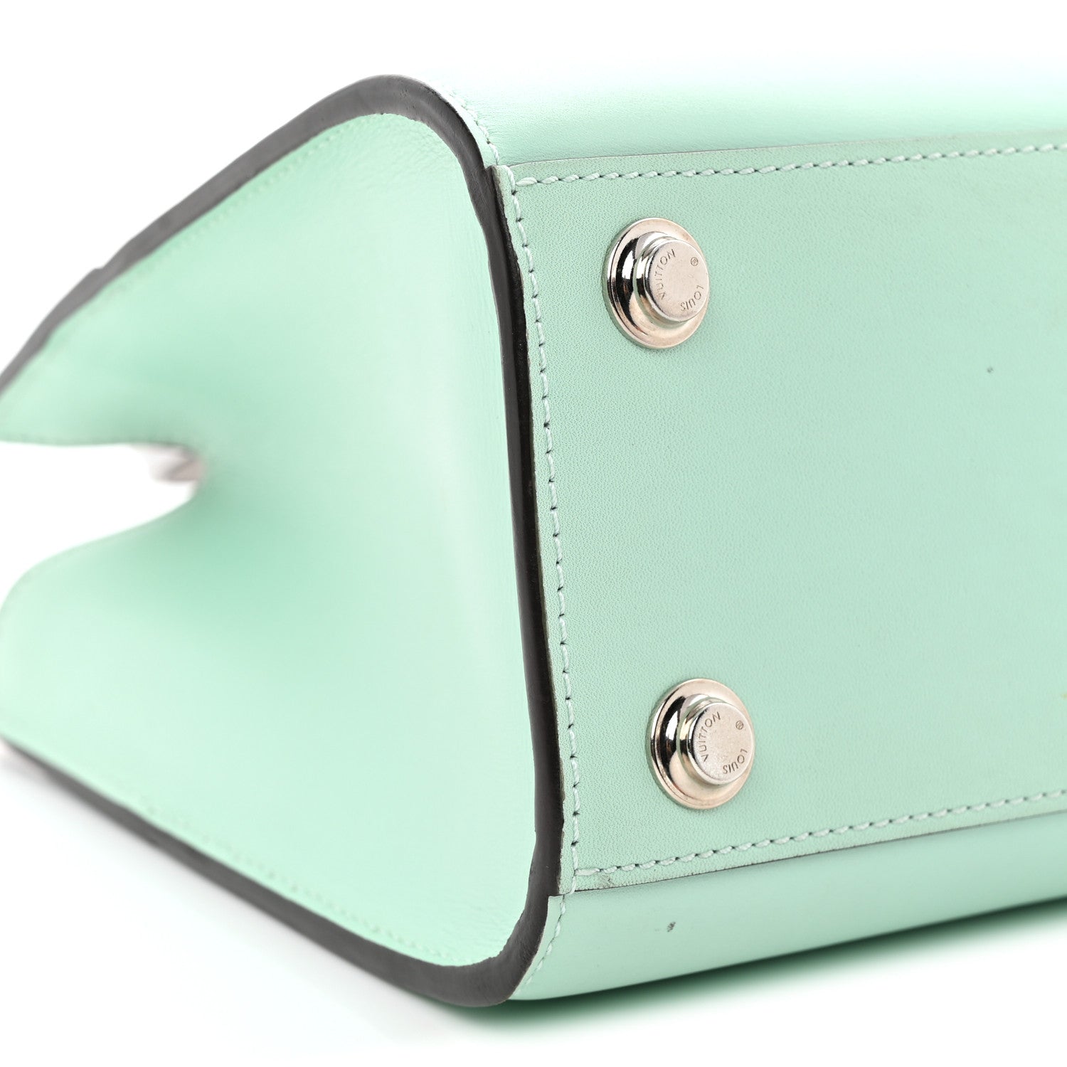 Louis Vuitton Calfskin City Steamer Mini Gris Burgundy Light Green 9 of 12