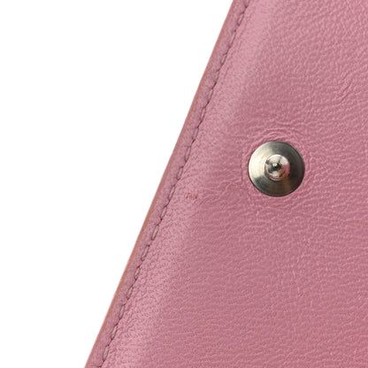 Christian Dior Lambskin Cannage Bi-Color Small Lady Dior Flap Card Holder Black Pink 9 of 13