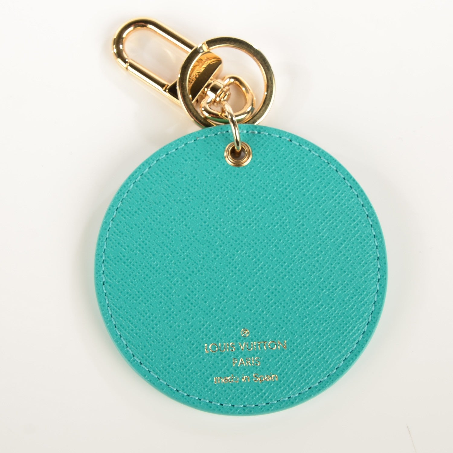 Louis Vuitton Monogram Illustre V Bag Charm Key Ring Turquoise 3 of 7