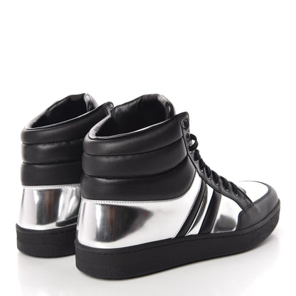 Gucci Calfskin Mens Microsoft Glow Light High Top Sneakers 8 Argento 4 of 9