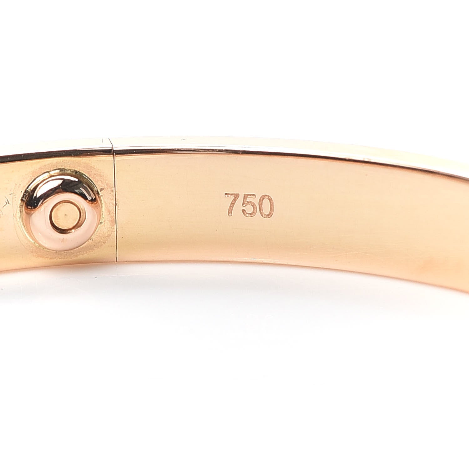Cartier 18K Pink Gold 4 Diamond LOVE Bracelet 18 6 of 8