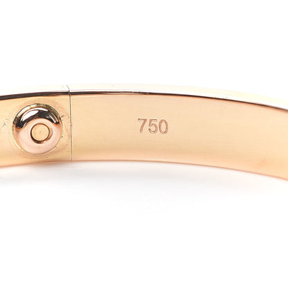 Cartier 18K Pink Gold 4 Diamond LOVE Bracelet 18 6 of 8