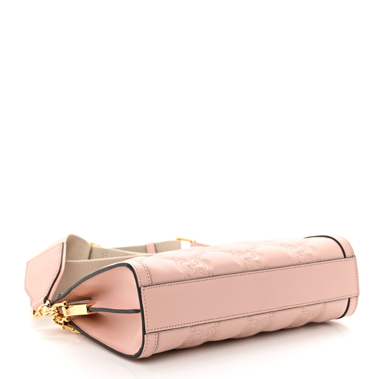 Calfskin GG Matelasse Small Slim Chain Shoulder Bag Perfect Pink Natural