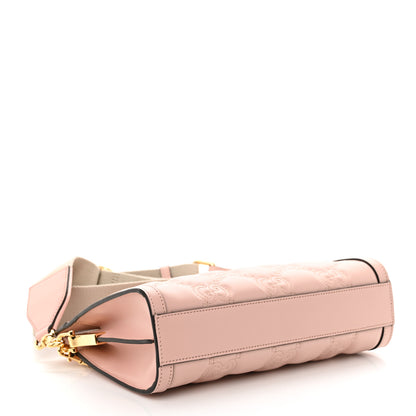 Gucci Calfskin GG Matelasse Small Slim Chain Shoulder Bag Perfect Pink Natural 4 of 10