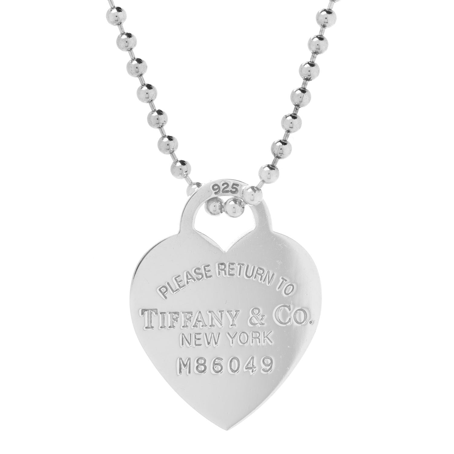 Tiffany Sterling Silver Long Return to Tiffany Heart Pendant Necklace 4 of 6