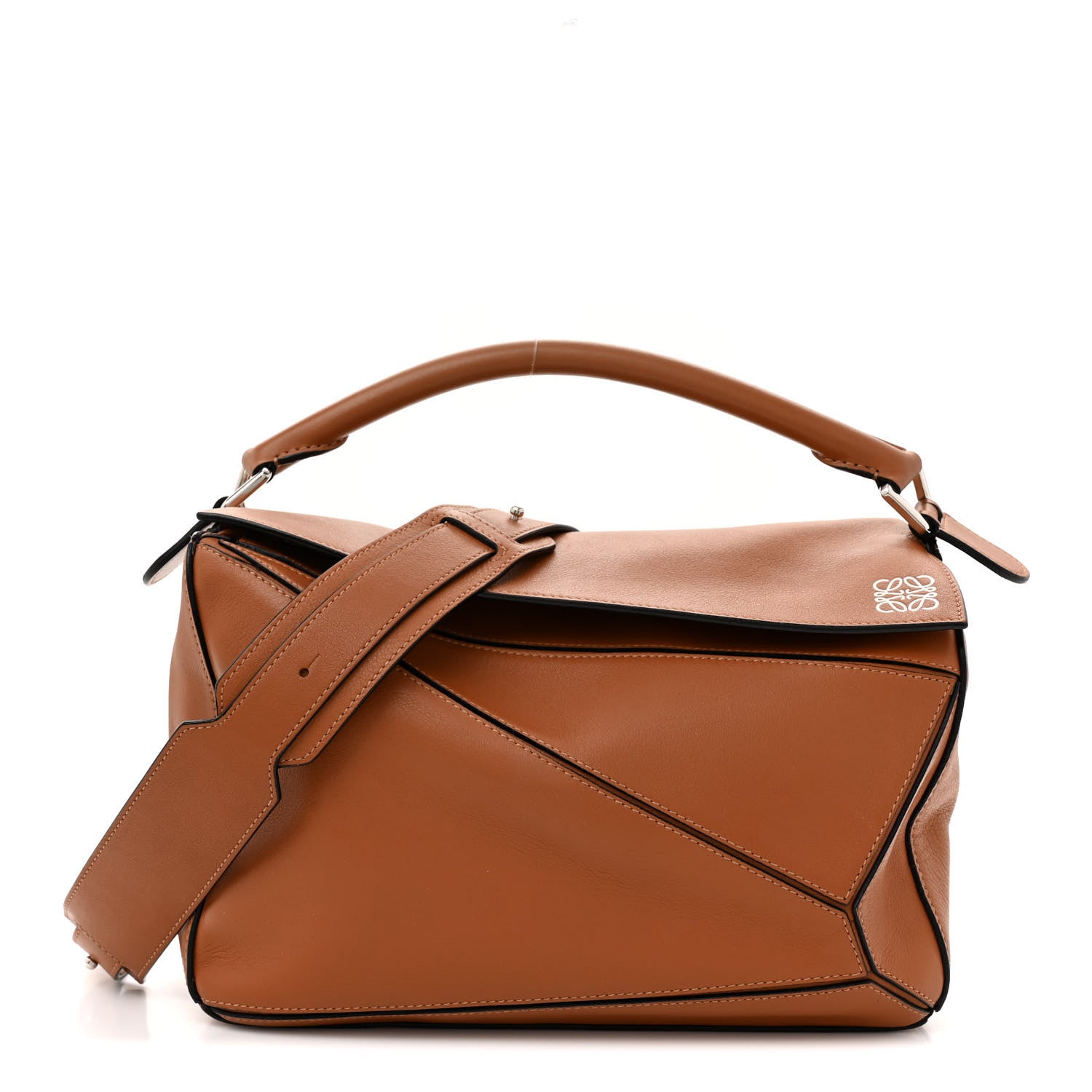 Loewe Calfskin Medium Puzzle Bag Tan 1 of 15
