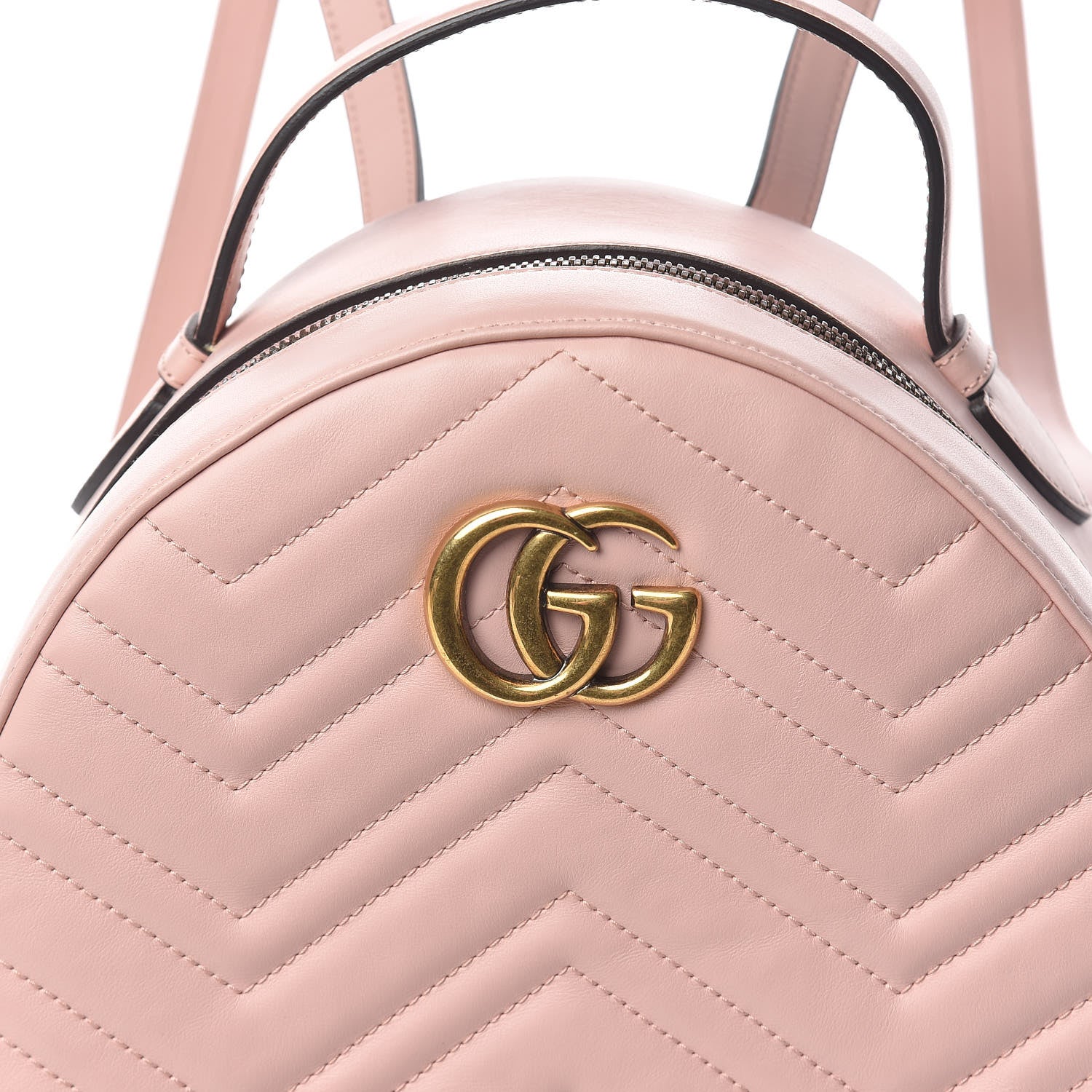 Gucci Calfskin Matelasse GG Marmont Dome Backpack Perfect Pink 8 of 10