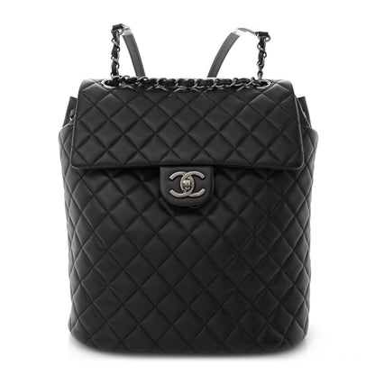 Chanel Lambskin Quilted Large Urban Spirit Backpack Black 1 of 10