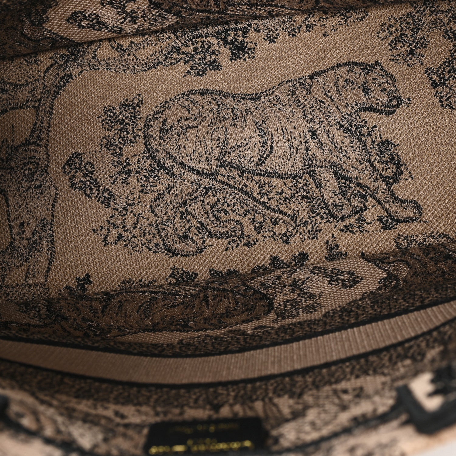 Christian Dior Canvas Embroidered Medium Dioriviera Toile De Jouy Book Tote Black 5 of 12