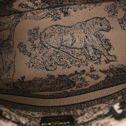 Christian Dior Canvas Embroidered Medium Dioriviera Toile De Jouy Book Tote Black 5 of 12
