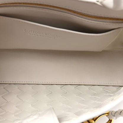 Bottega Veneta Nappa Intrecciato Small East West Andiamo Shoulder Bag White 6 of 15