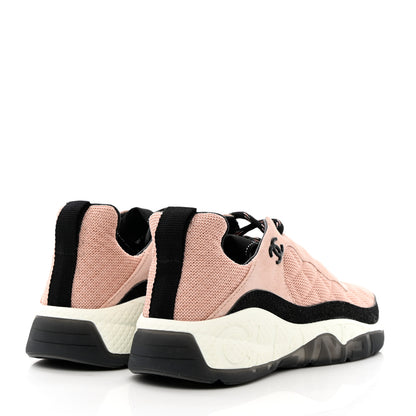 Chanel Mesh Suede Calfskin Quilted Sneakers 37 Pink Beige 4 of 11