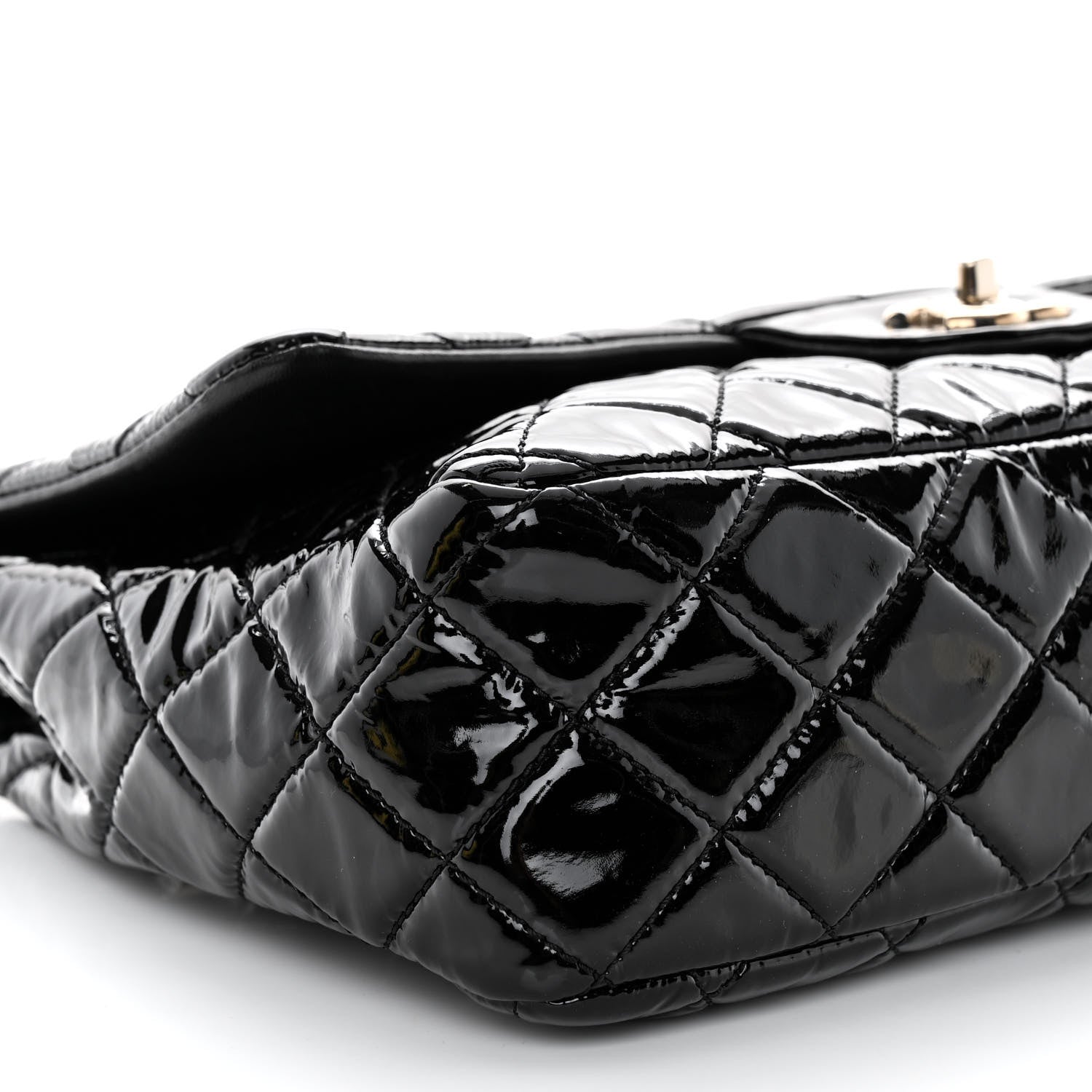 Chanel Patent Quilted Jumbo Single Flap Black 8 of 11