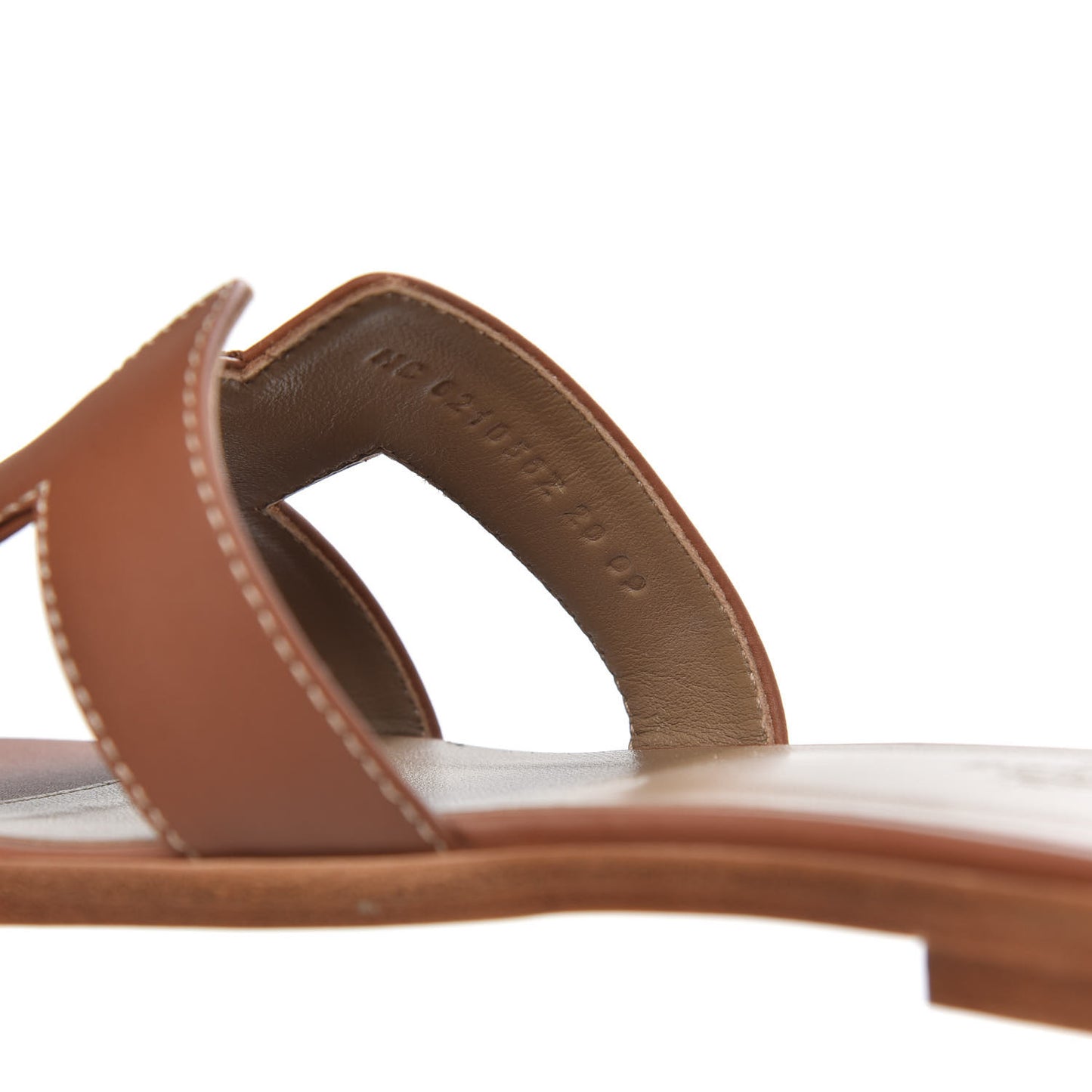 Box Calfskin Oran Sandals 37.5 Gold