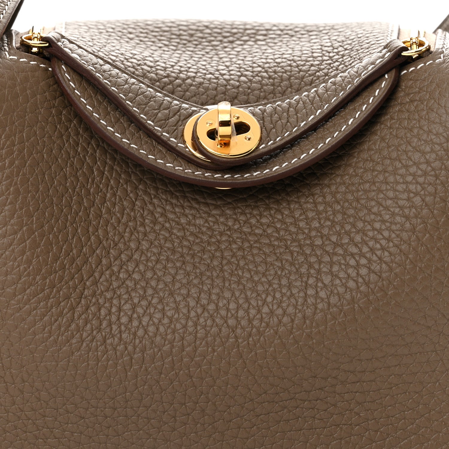 Hermes Taurillon Clemence Mini Lindy 20 Etoupe 8 of 11