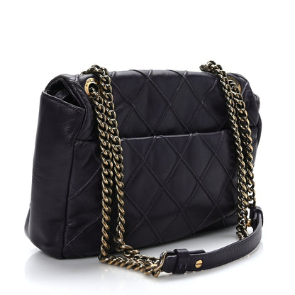 Chanel Calfskin Diamond Debossed Medium Cosmos Flap Purple 3 of 9
