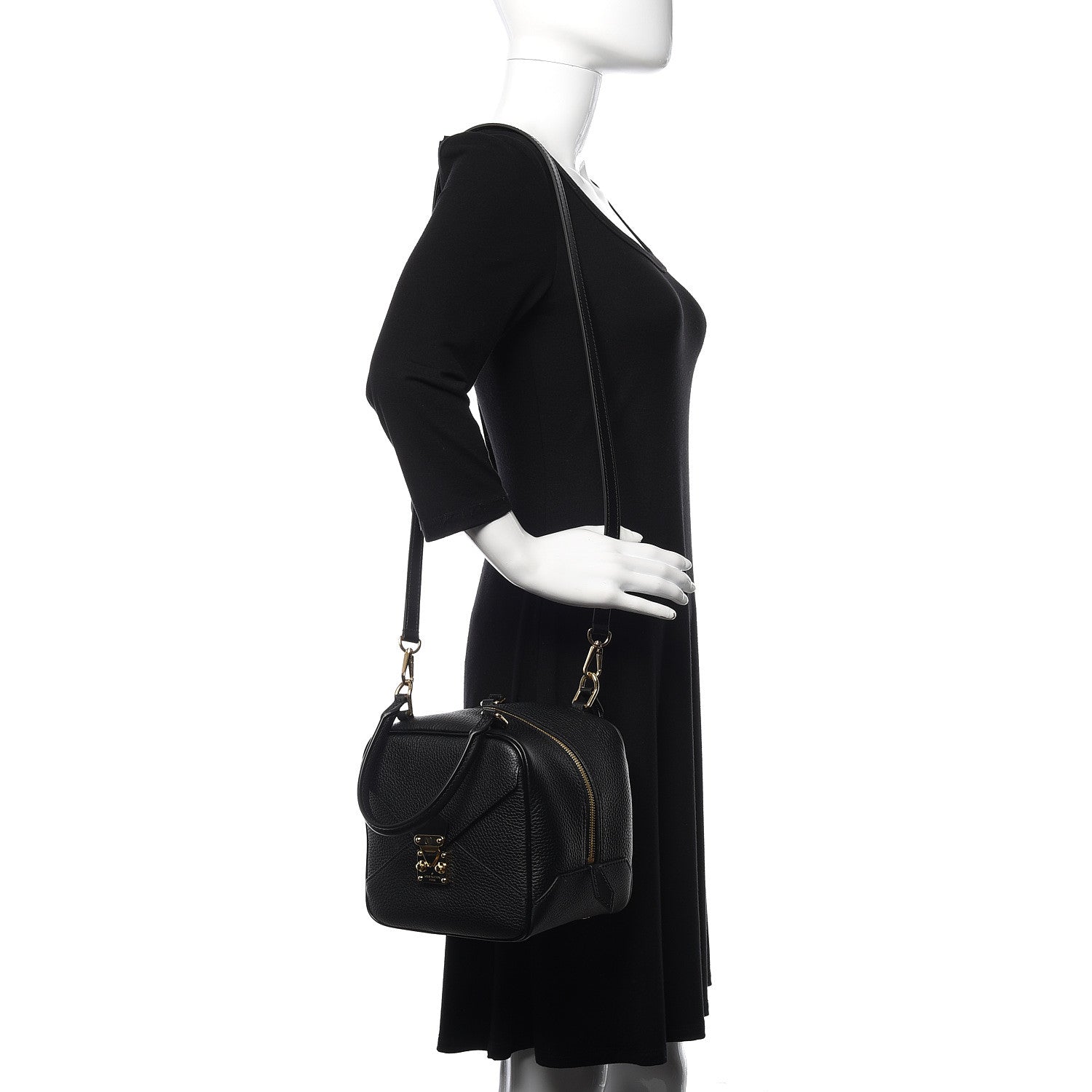 Louis Vuitton Taurillon Neo Square Bag Black 2 of 11