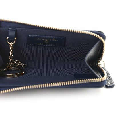 Chanel Caviar Quilted Zipped Key Holder Case Navy 5 of 7
