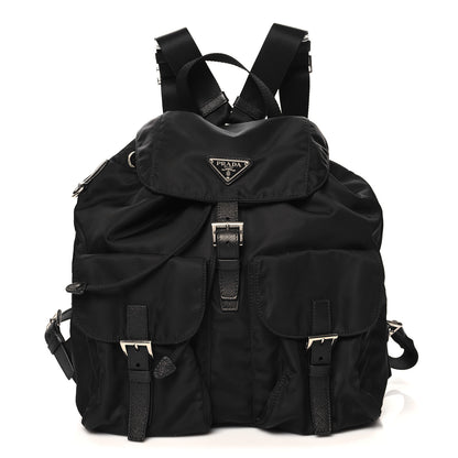 Prada Tessuto Nylon Saffiano Medium Backpack Black 1 of 10