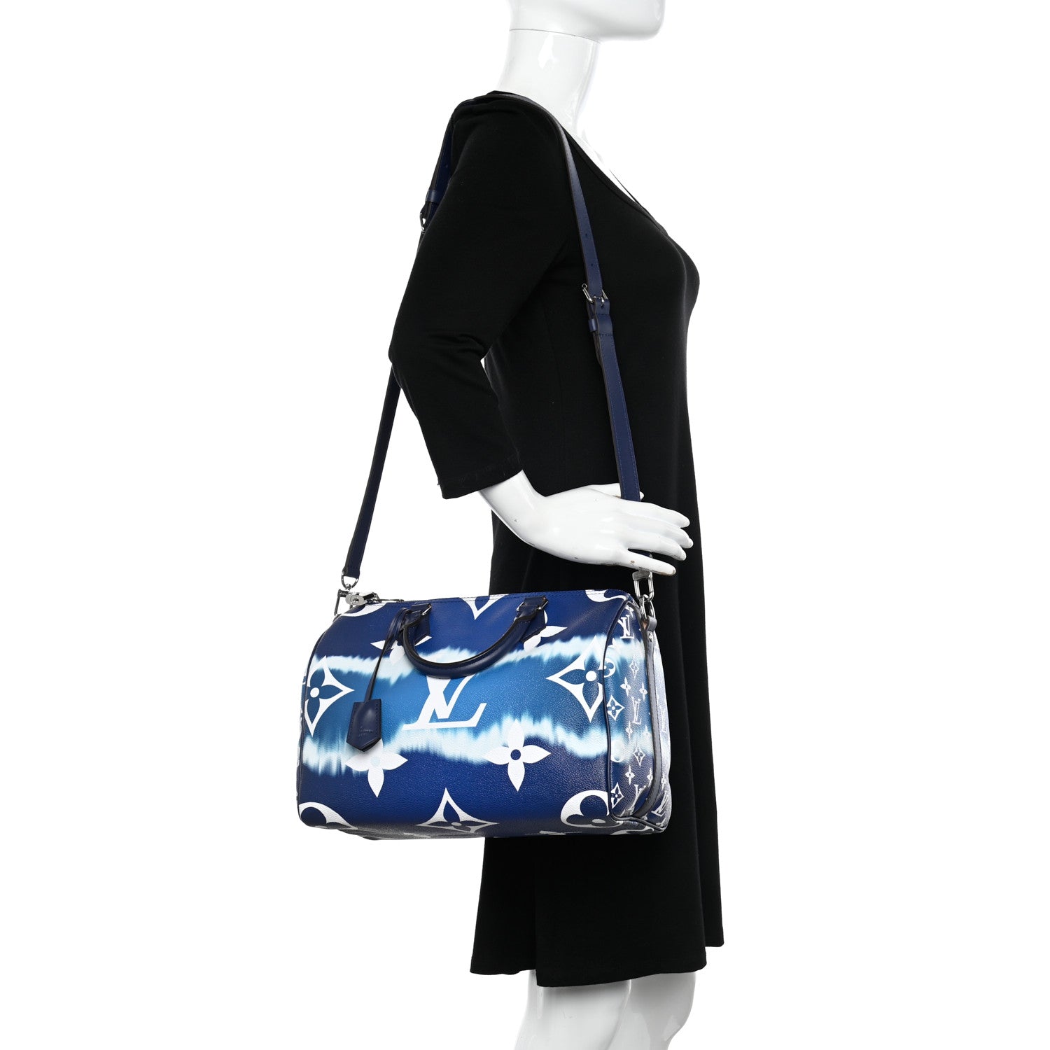 Louis Vuitton Monogram Escale Speedy Bandouliere 30 Blue 2 of 15