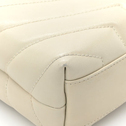 Saint Laurent Calfskin Y Quilted Monogram Toy Loulou Crossbody Bag Crema Soft 18 of 18