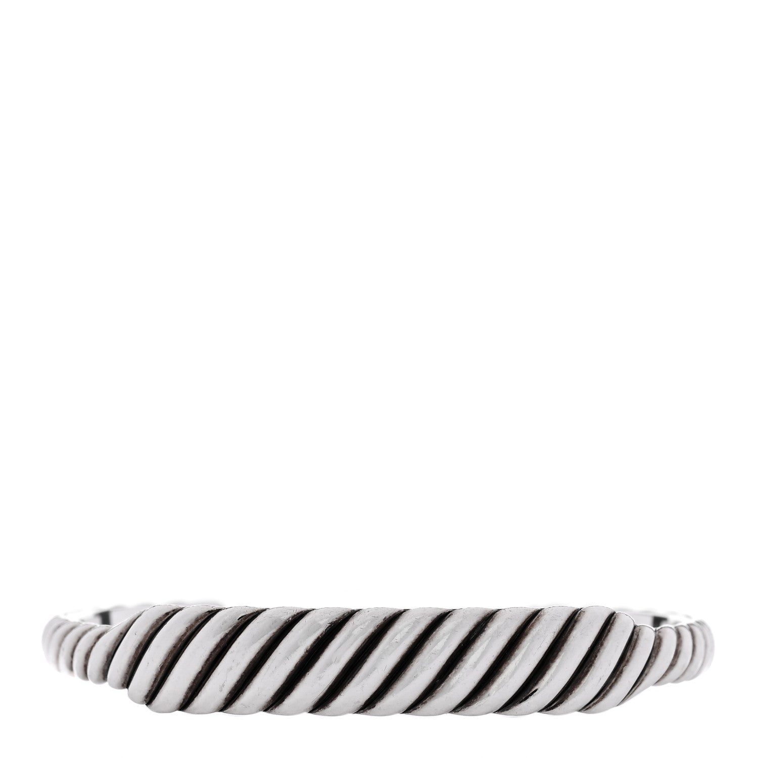 David Yurman Sterling Silver 9mm Sculpted Cable Contour Bracelet 1 of 4