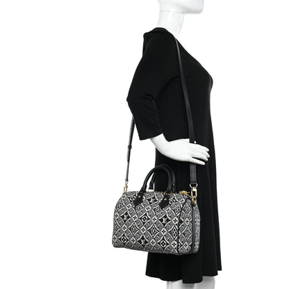 Louis Vuitton Jacquard Since 1854 Speedy Bandouliere 25 Black 2 of 10