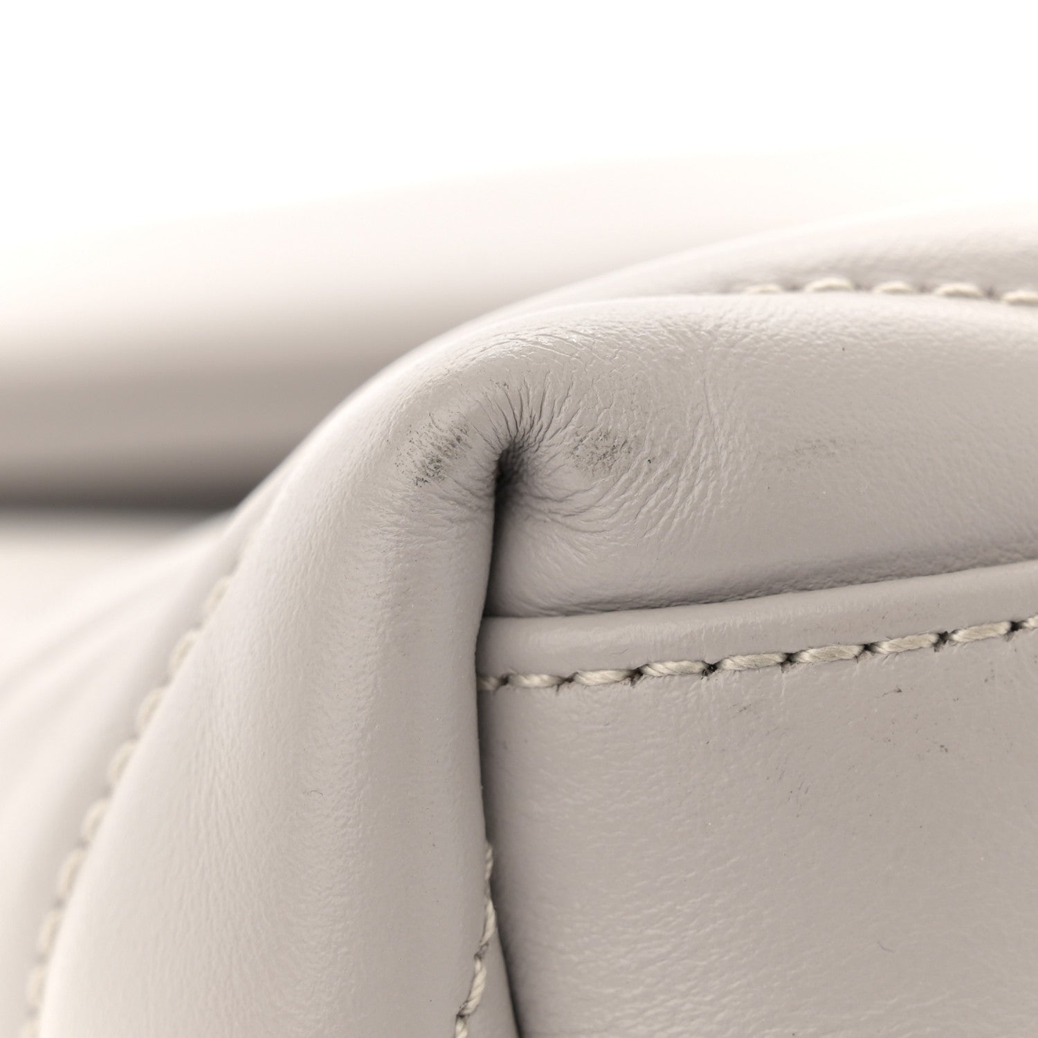 Saint Laurent Calfskin Y Quilted Monogram Medium Loulou Chain Satchel Light Gray 11 of 11