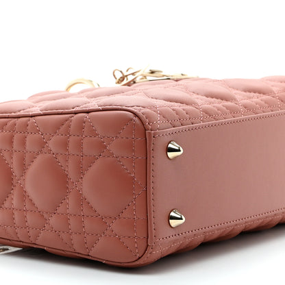 Christian Dior Lambskin Cannage Small My ABCDior Lady Dior Rust 9 of 10