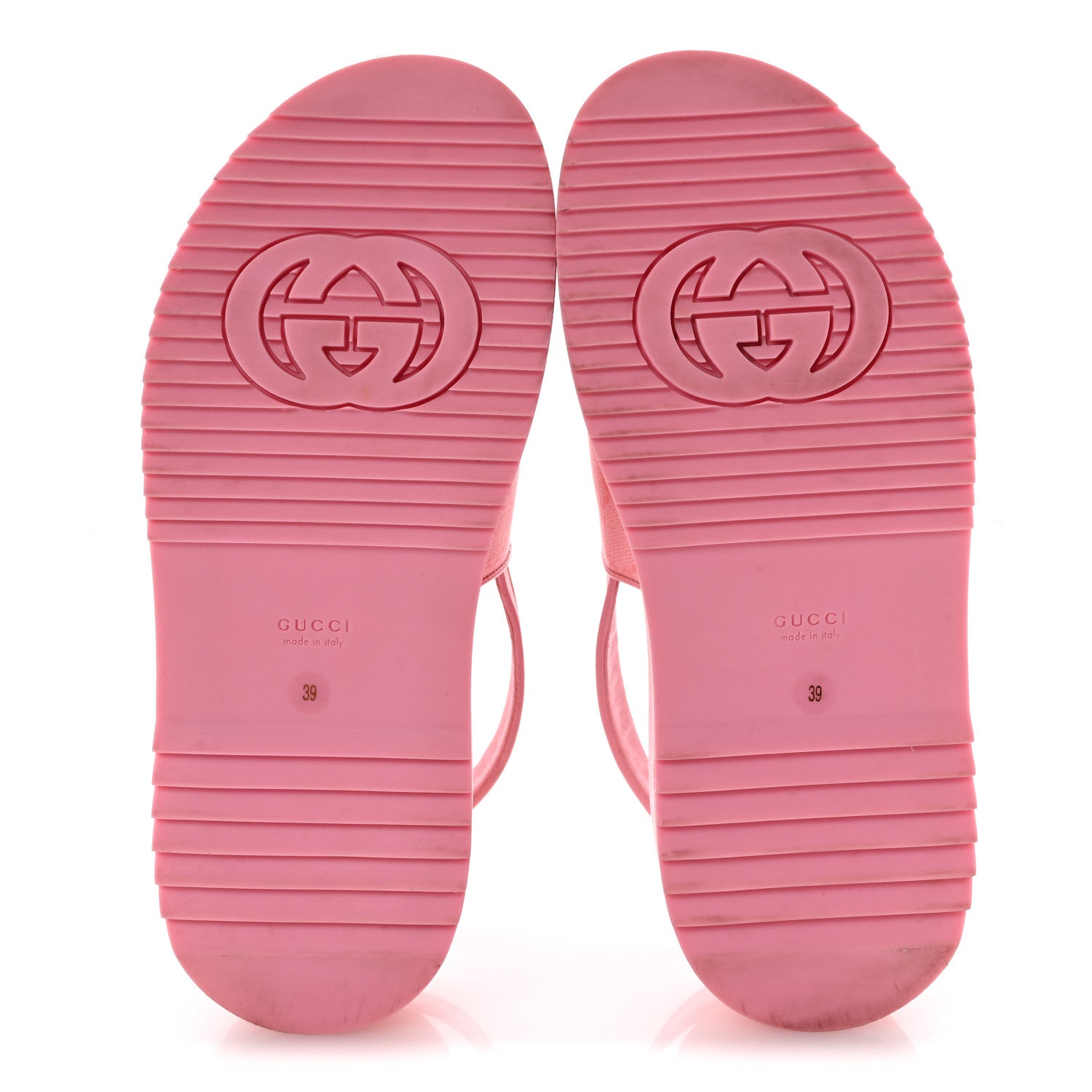 Gucci GG Supreme Monogram Granada Kid Angelina Platform 35mm Slingback Sandals 39 Cotton Candy Dark Cotton Candy Wild Rose 6 of 12