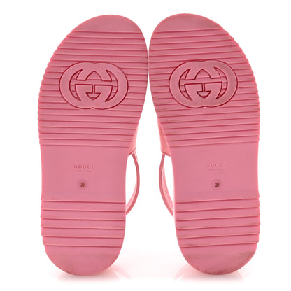 Gucci GG Supreme Monogram Granada Kid Angelina Platform 35mm Slingback Sandals 39 Cotton Candy Dark Cotton Candy Wild Rose 6 of 12