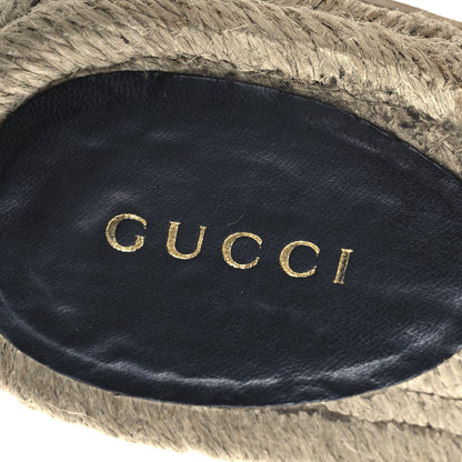 Gucci Nappa Matelasse GG Marmont Espadrille Slide Sandals 38 Black 13 of 14