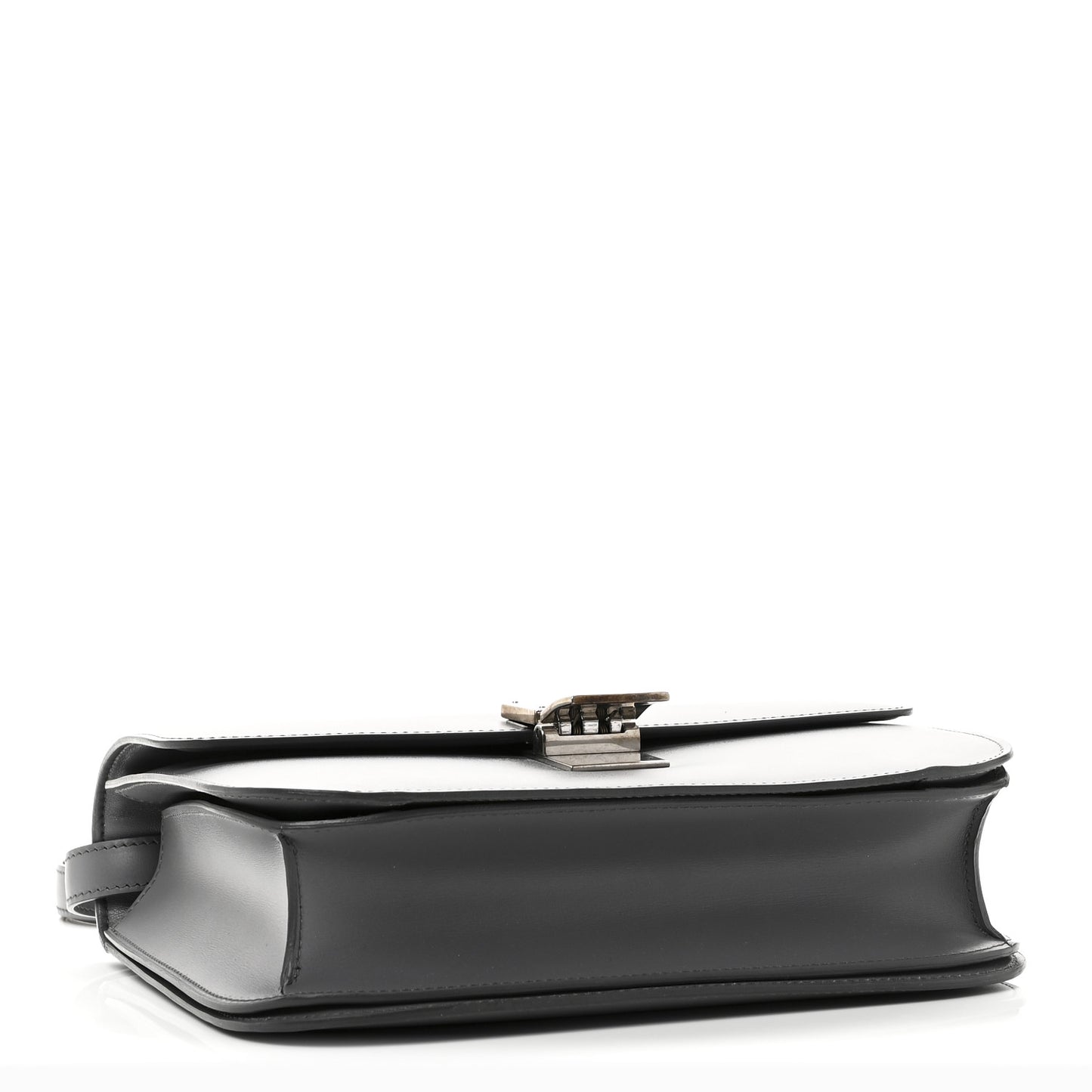 Box Calfskin Medium Classic Box Flap Bag Zinc
