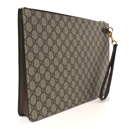Gucci GG Supreme Monogram Web Animalier Bee Embroidered Medium Documents Holder Beige New Acero 3 of 9