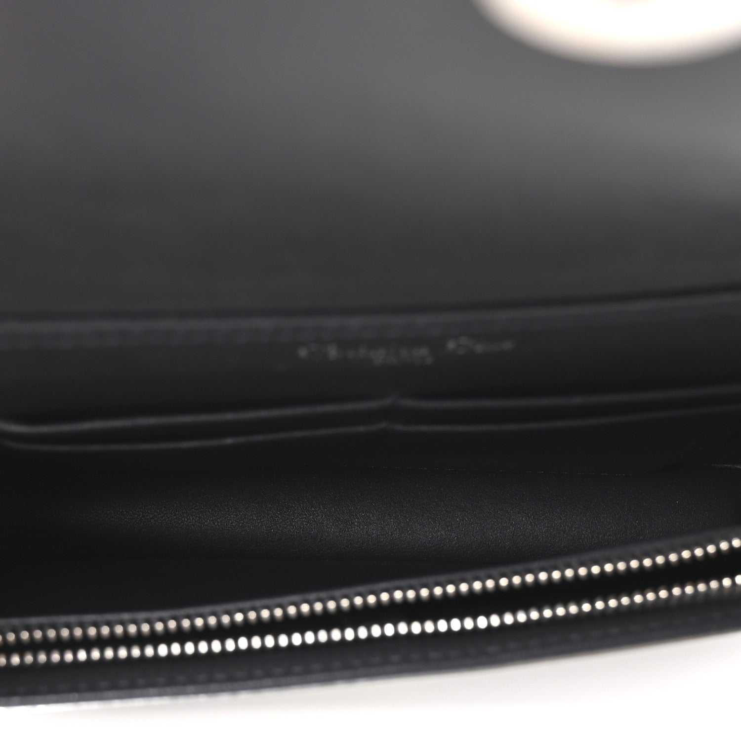 Christian Dior Metallic Patent Micro-Cannage Diorama Wallet on Chain Pouch Silver 5 of 10