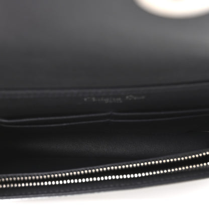 Christian Dior Metallic Patent Micro-Cannage Diorama Wallet on Chain Pouch Silver 5 of 10