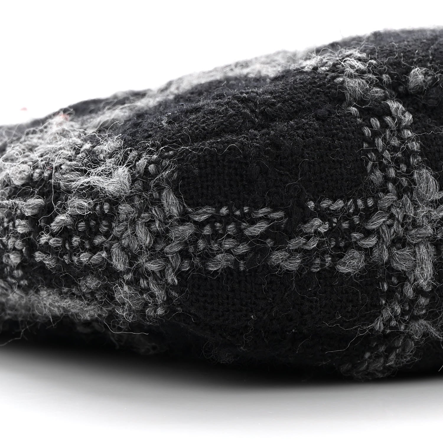 Chanel Cashmere Tweed Quilted CC Links Hobo Black Grey 9 of 12