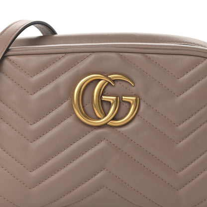Gucci Calfskin Matelasse Small GG Marmont Chain Shoulder Bag Porcelain Rose 8 of 11