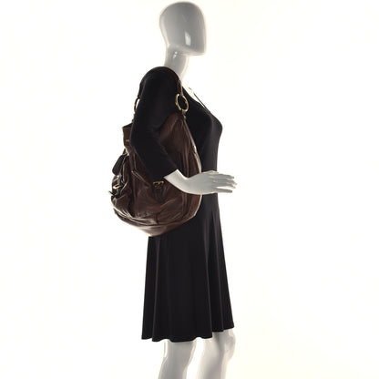 Prada Cervo Antik Front Pocket Hobo Cacao 2 of 14