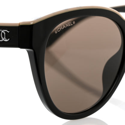 Chanel Acetate CC Butterfly Sunglasses 5414-A Black Beige 7 of 8