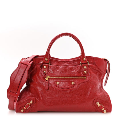 Balenciaga Agneau Giant 12 Gold Hardware City Rouge Lipstick 1 of 11