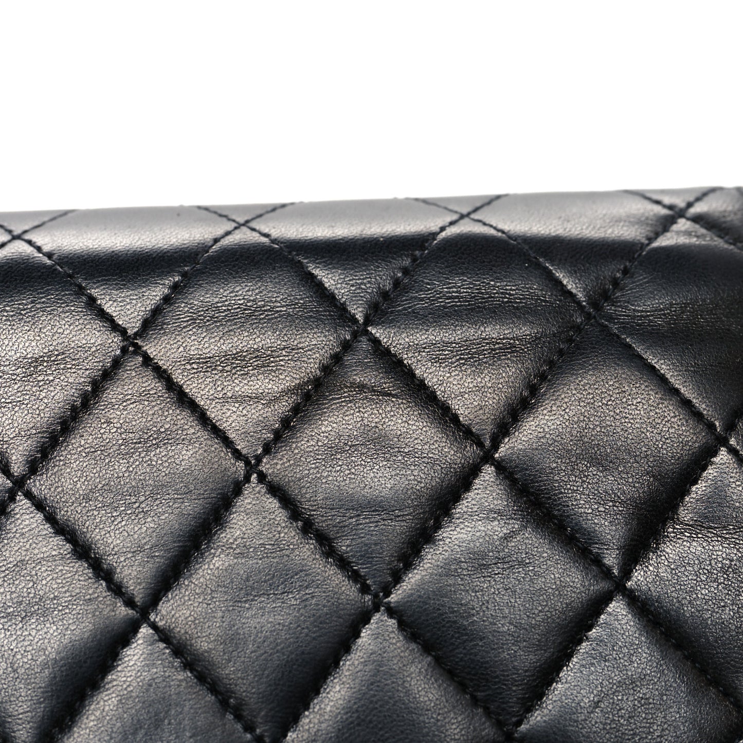 Lambskin Quilted Medium Single Flap Black