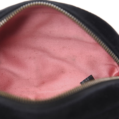 Gucci Velvet Matelasse Marquise Crystals GG Marmont Belt Bag 85 34 Black 9 of 11