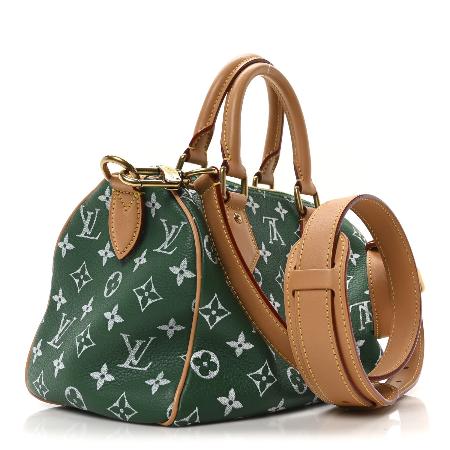 Louis Vuitton Calfskin Monogram Speedy P9 Bandouliere 25 Green 5 of 11